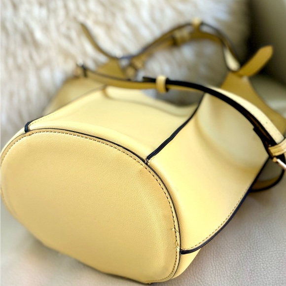 Yellow leather bucket bag - from Japan - Picture 6 of 11